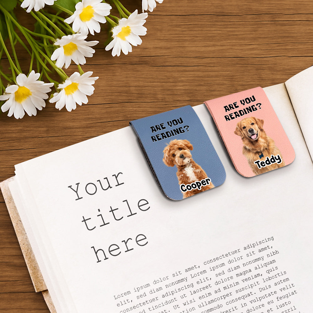 Reading Or Not Photo - Personalized Leather Bookmark