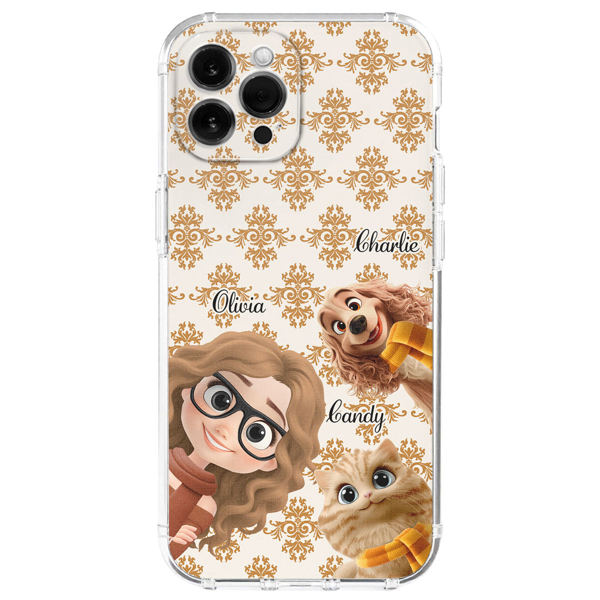 Pumskin Girl And Her Pet - Personalized Phone Case