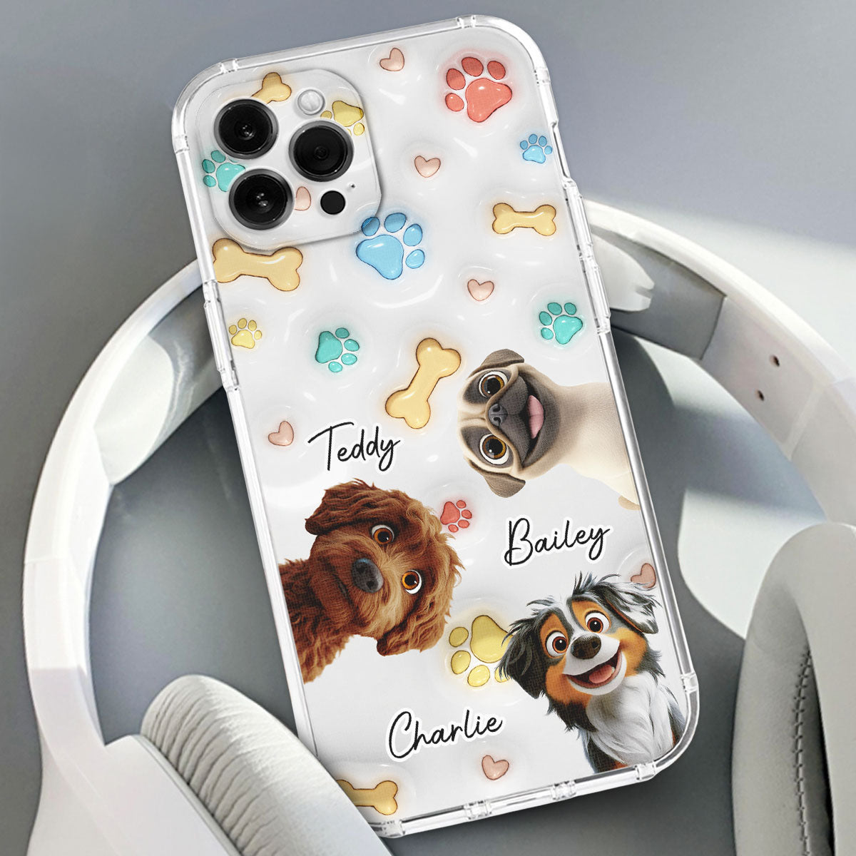 Cute Dog Baby - Personalized 3D Inflated Effect Phone Case