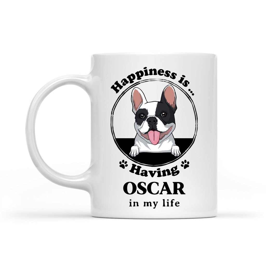 Custom Christmas Birthday Gifts For Dog Lovers • Happiness Is - Personalized Coffee Mug