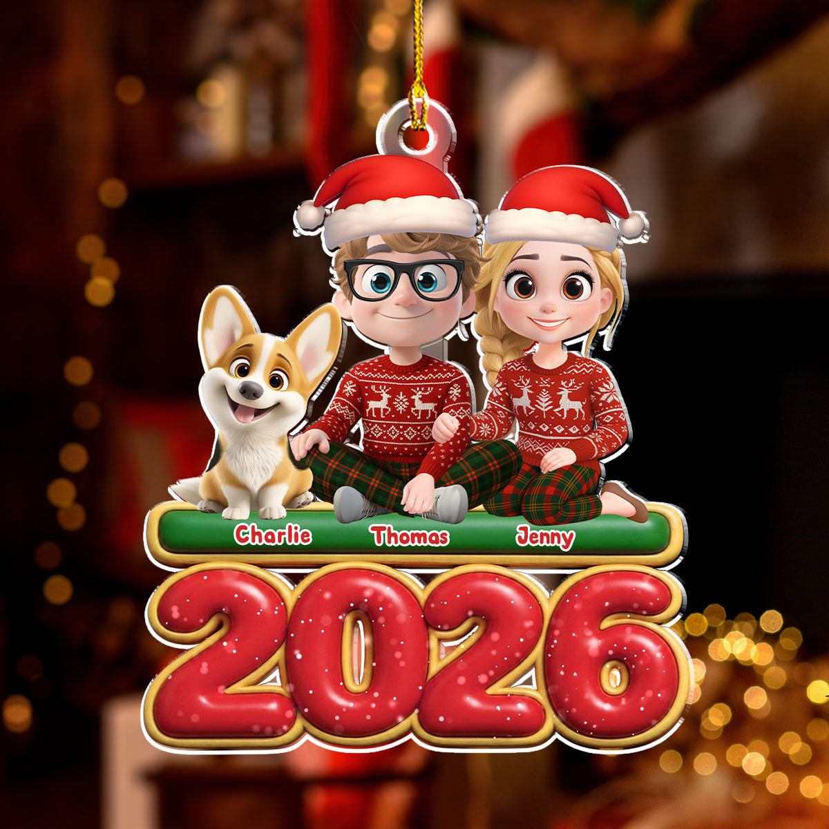 Custom Keepsake Christmas Ornament •  We And Our Dog - Personalized Acrylic Ornament