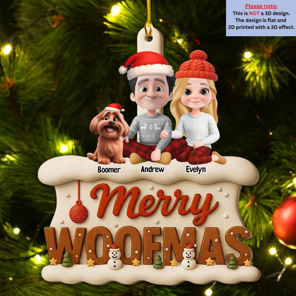 Custom Christmas Decor Home Birthday Gifts For Dog Lovers • Just Want To Be Lazy - Personalized 3D Effect Wood Ornament
