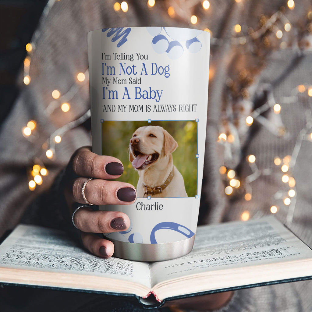 Custom Photo Christmas Birthday Gifts For Dog Lovers • We Are Babies Photo - Personalized 3D Inflated Effect Tumbler