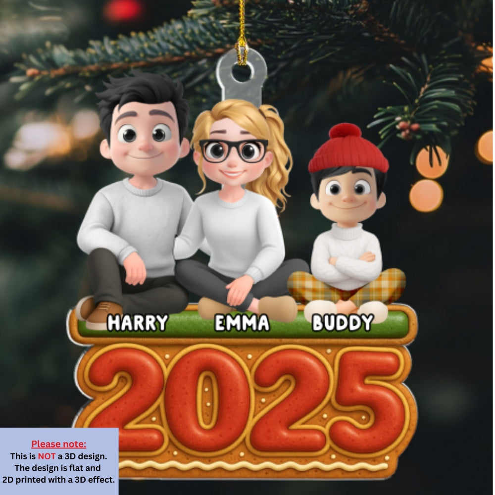 Custom Christmas Decor Home Birthday Gifts For Dog Lovers • Our Family Cookies - Personalized Acrylic Ornament