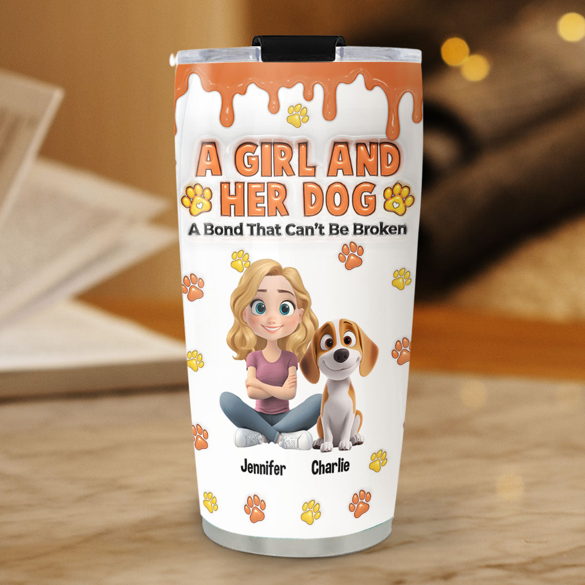 Custom Mother's day Birthday Gifts For Pet Mom, Pet Lovers • You And Me Bond That Can Not Be Broken - Personalized 3D Inflated Tumbler