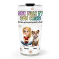 Custom Christmas Birthday Gifts For Dog Mom, Dog Lovers • Gobelet Personnalisé En Effet 3D Gonflé - Une fille et son chien