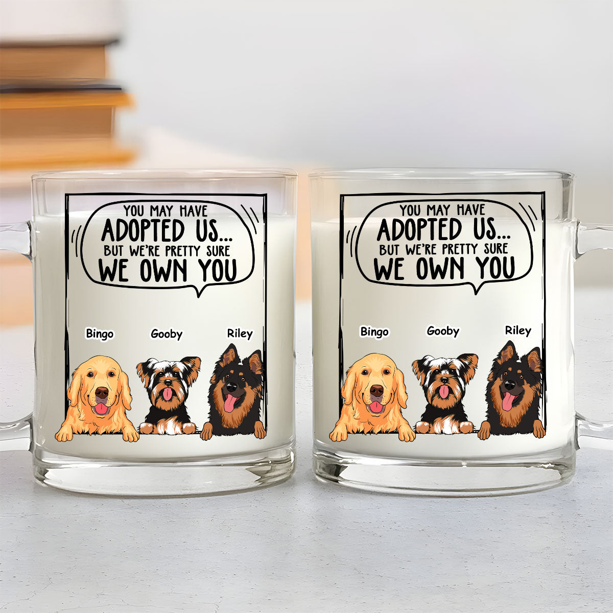 Custom Christmas Birthday Gifts For Dog Lovers • Pretty Sure - Personalized Glass Mug
