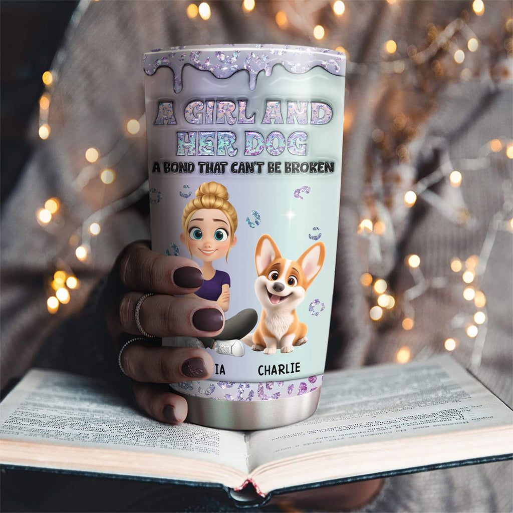 Custom Christmas Birthday Gifts For Dog Mom, Dog Lovers • Give You My Love - Personalized 3D Effect Tumbler