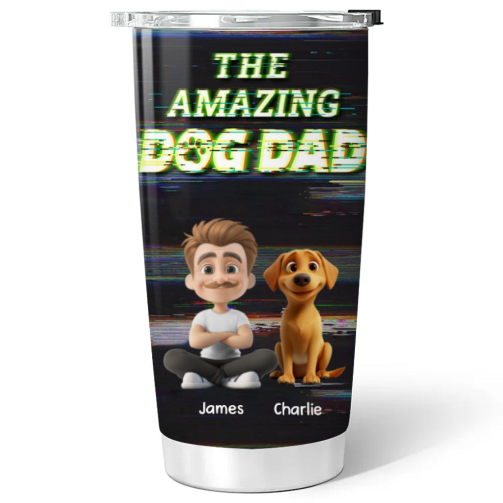 Custom Father's day Birthday Gifts For Dog Dad, Dog Lovers • This Is Our Awesome Dog Dad - Personalized Tumbler