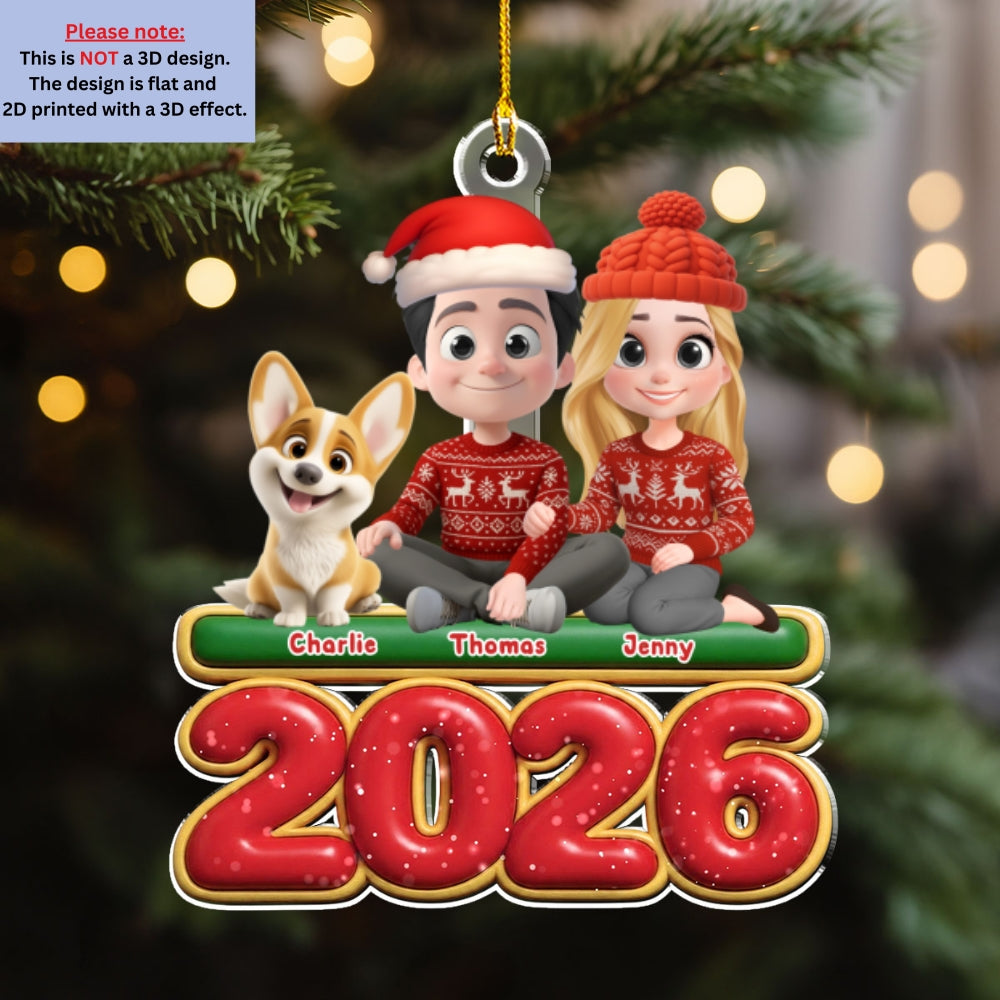 Custom Keepsake Christmas Ornament •  We And Our Dog - Personalized Acrylic Ornament