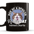 Custom Photo Christmas Birthday Gifts For Cat Lovers • Handsome Spoiled Rotten Cat Photo - Personalized Coffee Mug