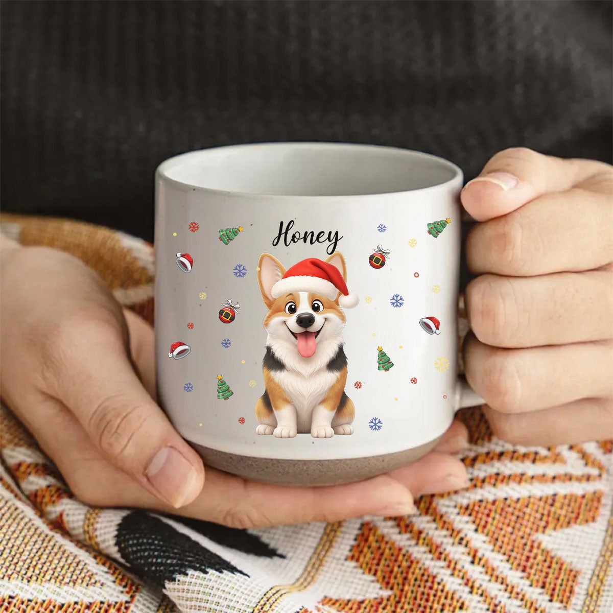 Merry Furry Christmas - Personalized Pottery Mug