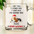Custom Christmas Birthday Gifts For Dog Lovers • We Licked And Love You Ver Christmas - Personalized Glass Mug