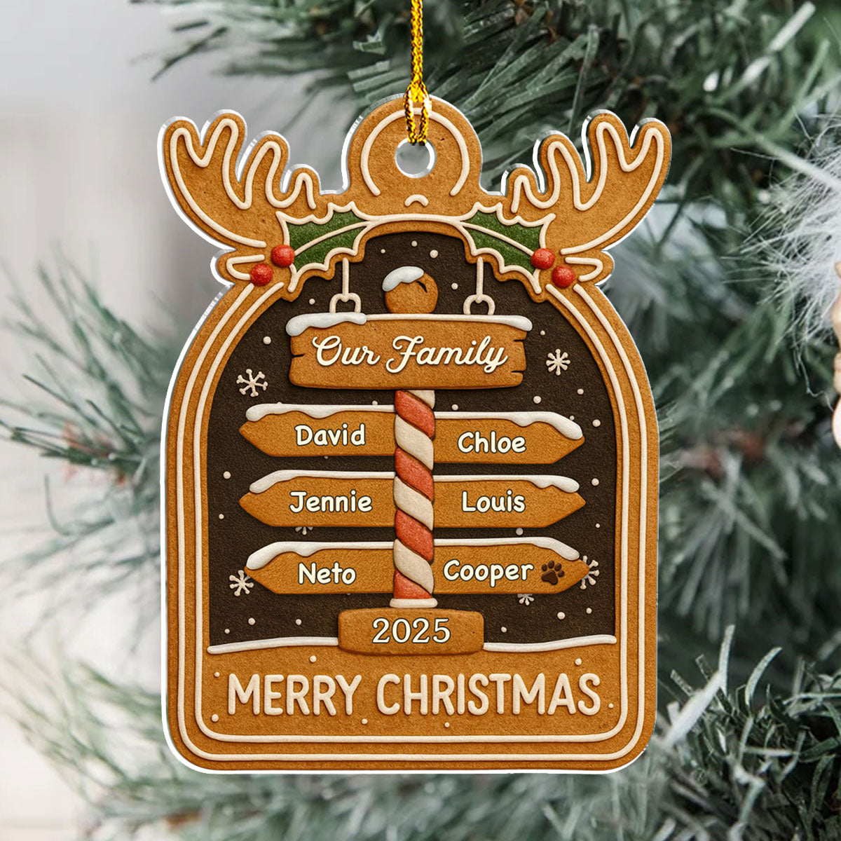 Cozy Holiday - Personalized Acrylic Ornament