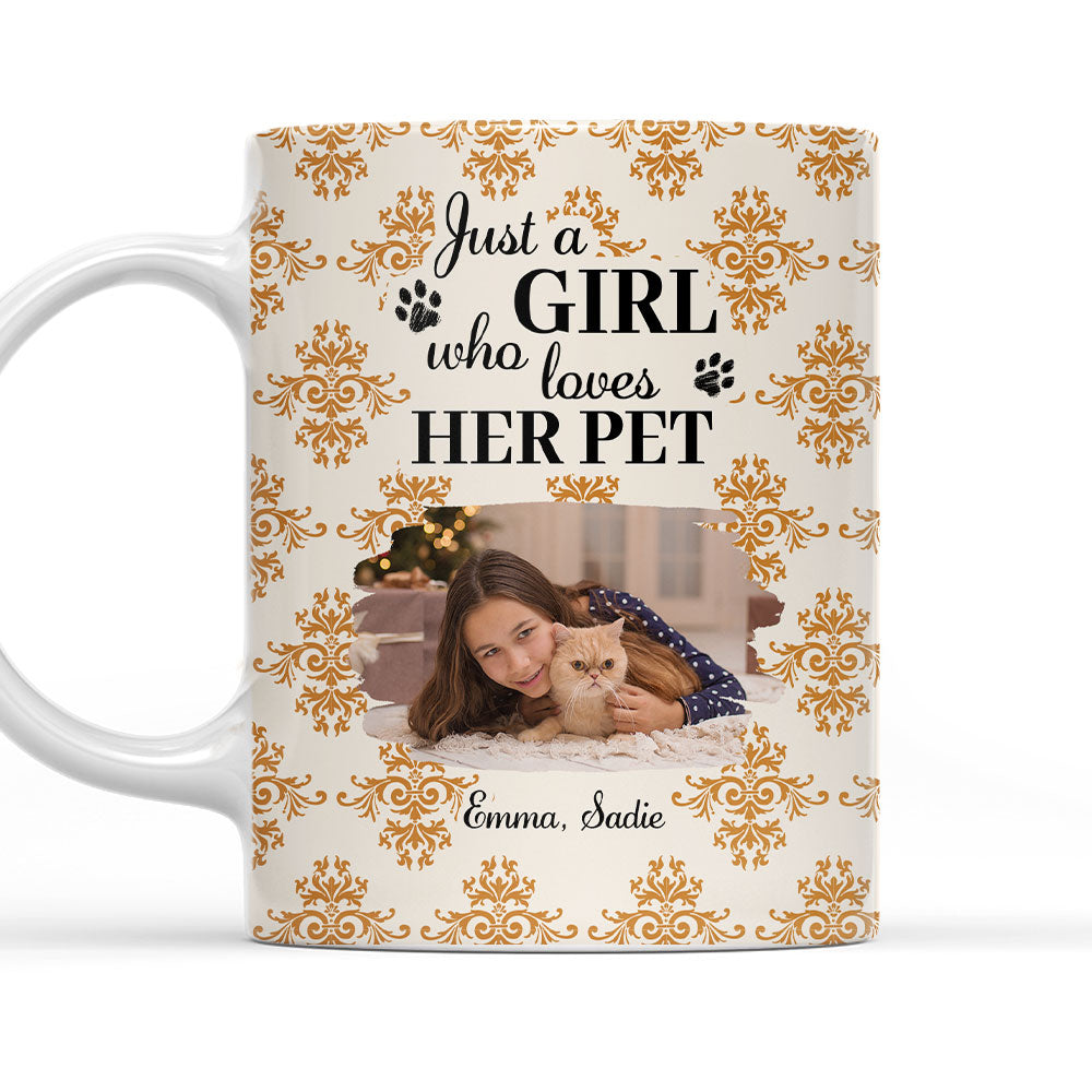 Custom Photo Christmas Birthday Gifts For Pet Mom, Pet Lovers • Pumskin Pet Autumn Photo - Personalized Coffee Mug