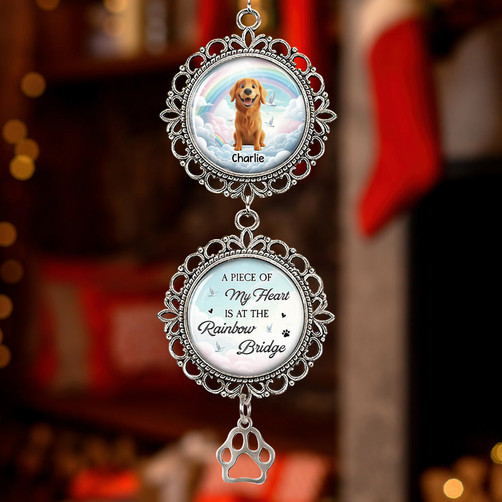 Custom Christmas Decor Home Birthday Gifts For Dog Lovers • A Piece Of My Heart - Personalized Charming Ornament