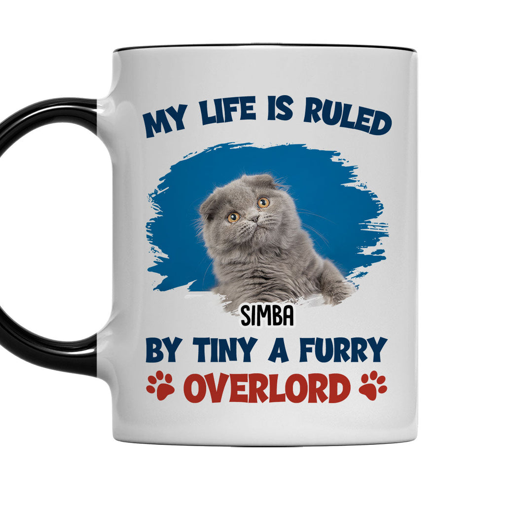 Custom Photo Christmas Birthday Gifts For Cat Lovers • Life Is Ruled By Cat Butt Photo - Personalized Accent Mug