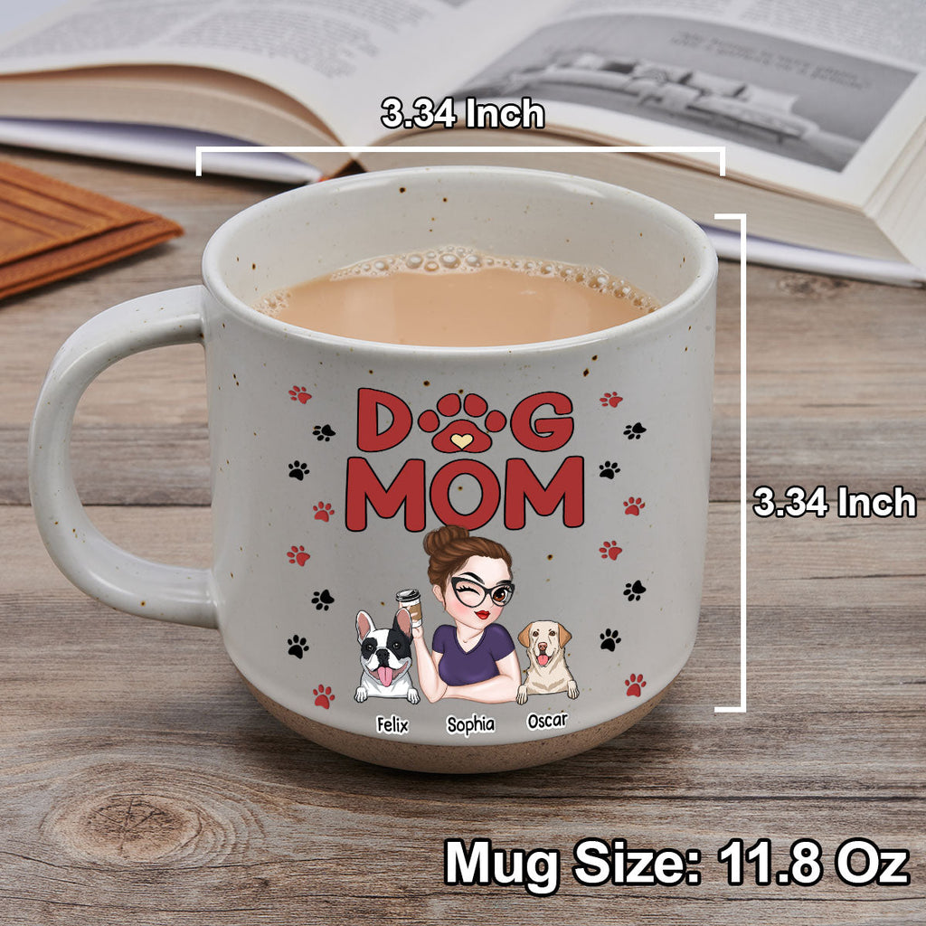 Custom Christmas Birthday Gifts For Dog Lovers • Lovely Dog Mom - Personalized Pottery Mug
