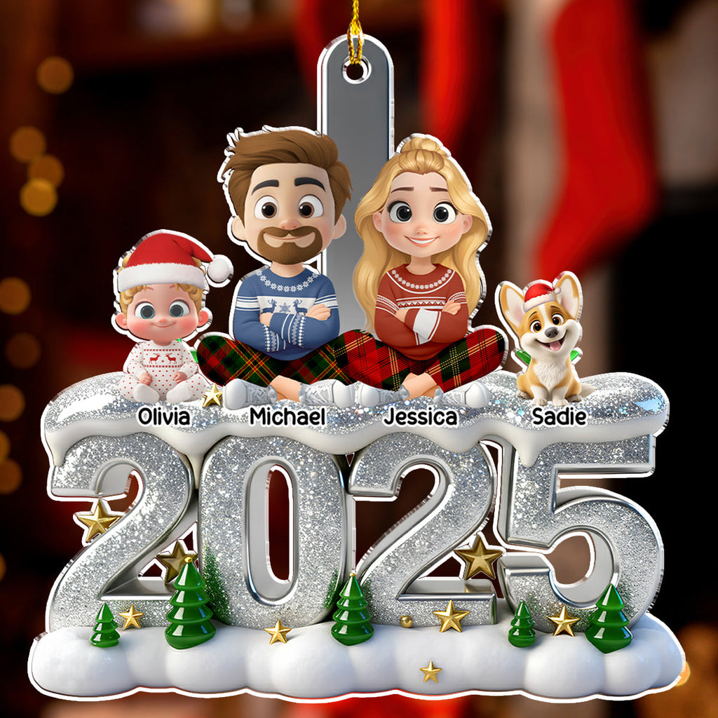 Such A Glittery Year - Personalized 3D Effect Acrylic Ornament