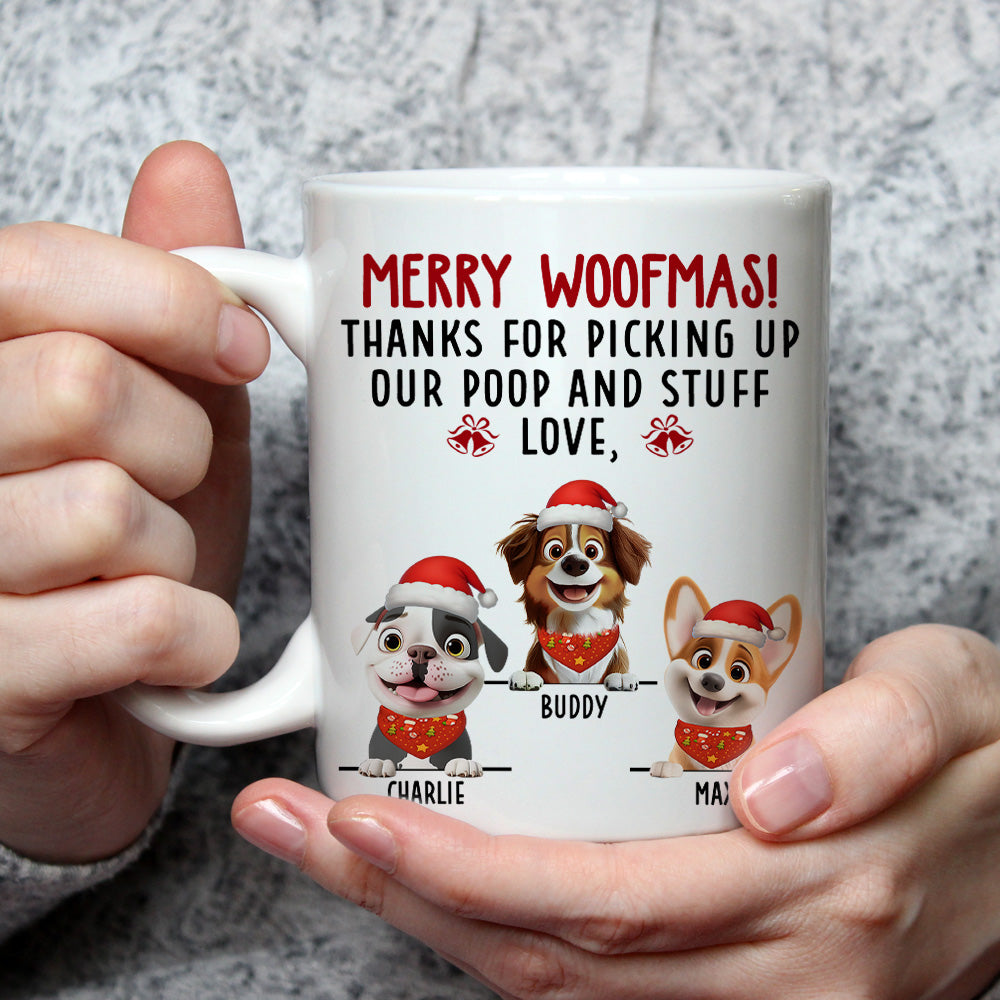 Custom Christmas Birthday Gifts For Dog Lovers • Our Poop And Stuff - Personalized Coffee Mug