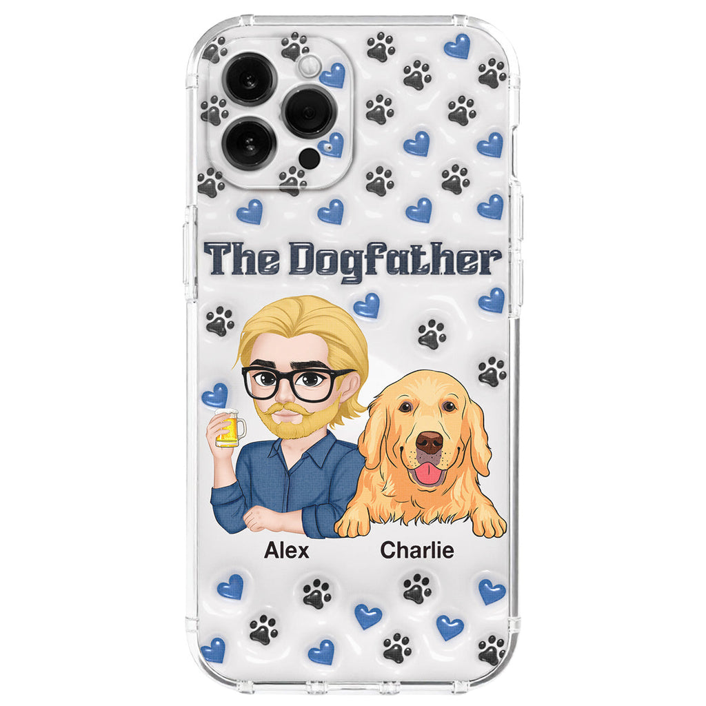 Handsome Dog Dad - Personalized 3D Inflated Effect Phone Case
