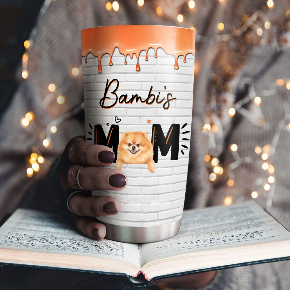 Custom Photo Christmas Birthday Gifts For Dog Mom, Dog Lovers • Paw Mom Photo - Personalized Tumbler