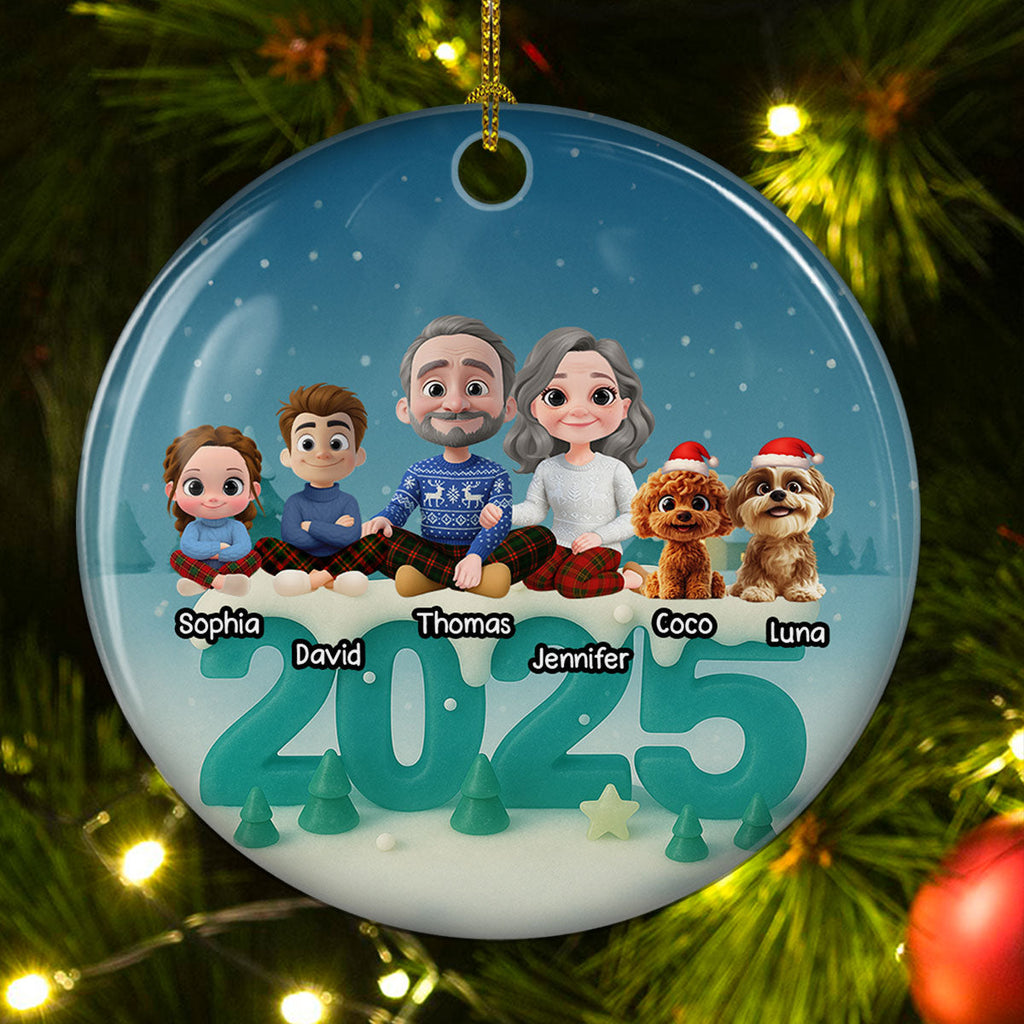 Custom Christmas Decor Home Birthday Gifts For Dog Lovers • See Through You - Personalized 3D Effect Ceramic Ornament