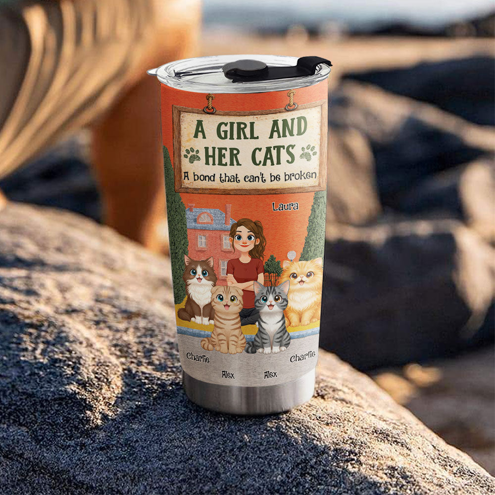 Custom Christmas Birthday Gifts For Cat Mom, Cat Lovers • In The Storybook Cat Mom Era - Personalized Tumbler