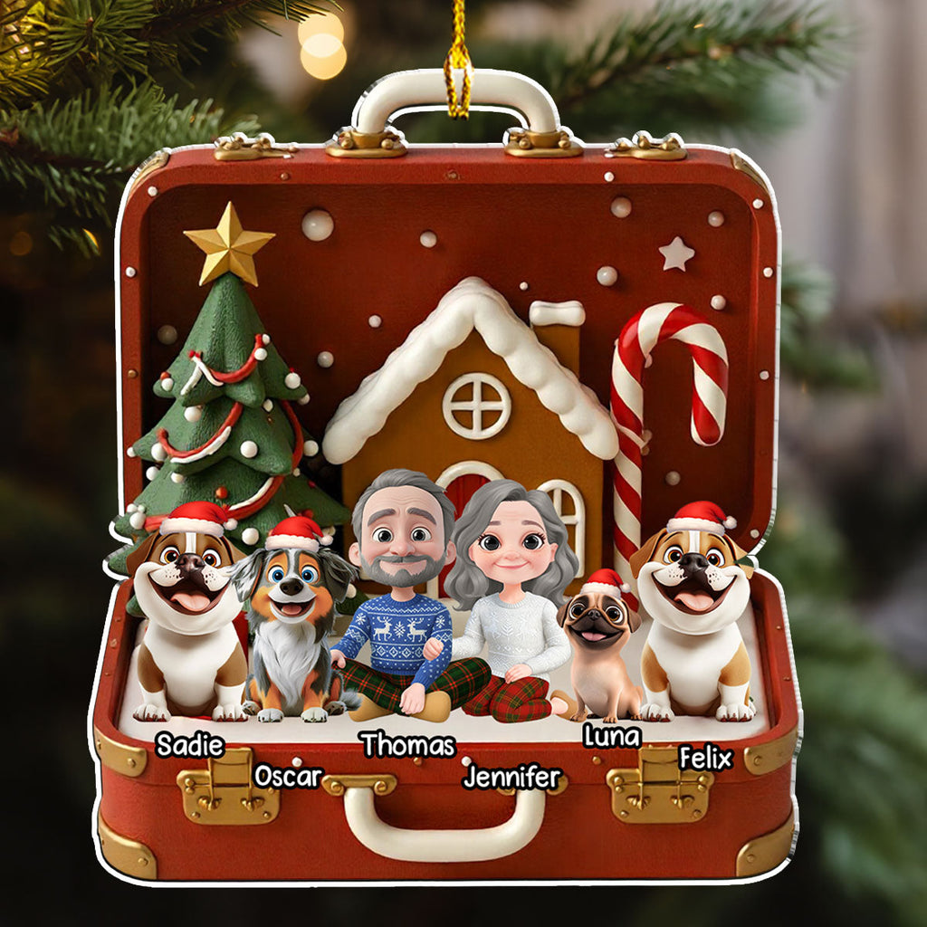 Custom Christmas Decor Home Birthday Gifts For Dog Lovers • Our Christmas - Personalized Acrylic Ornament