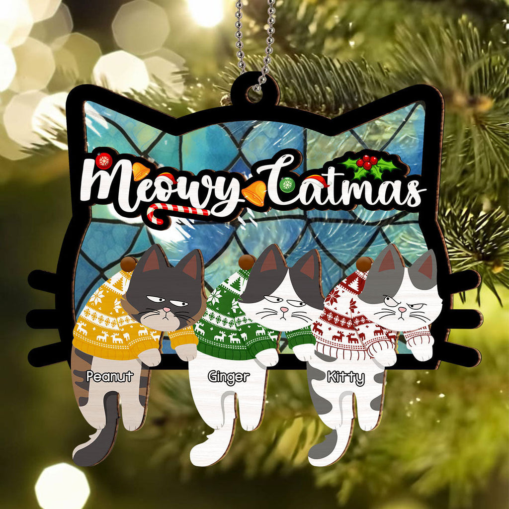 Have A Pawsome Christmas - Personalized Suncatcher Ornament