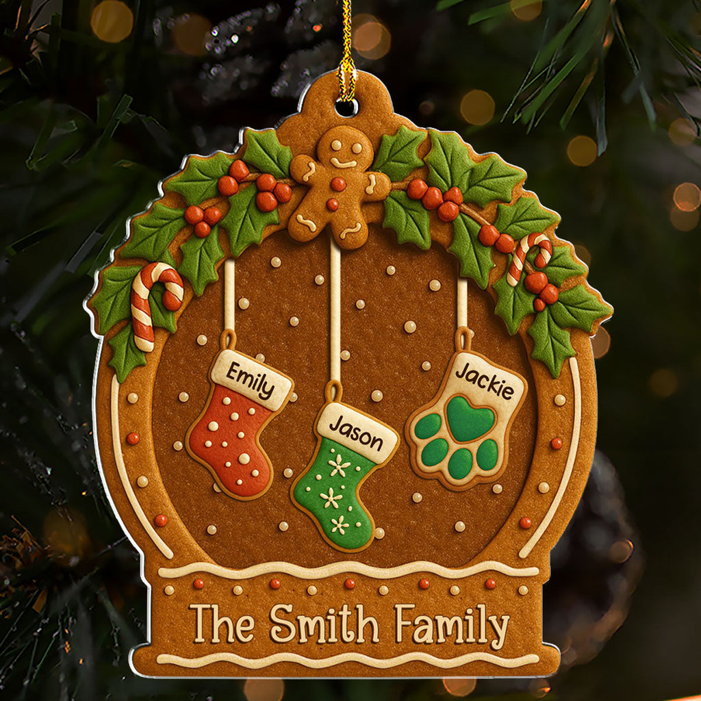 Family Cookies Christmas - Personalized Acrylic Ornament