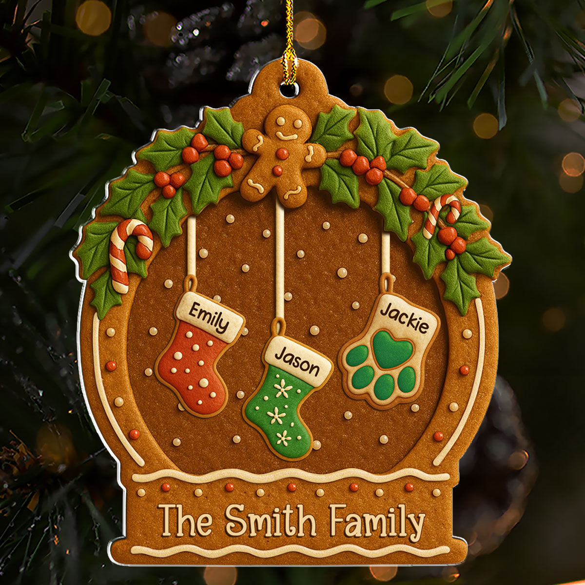 Family Cookies Christmas - Personalized Acrylic Ornament