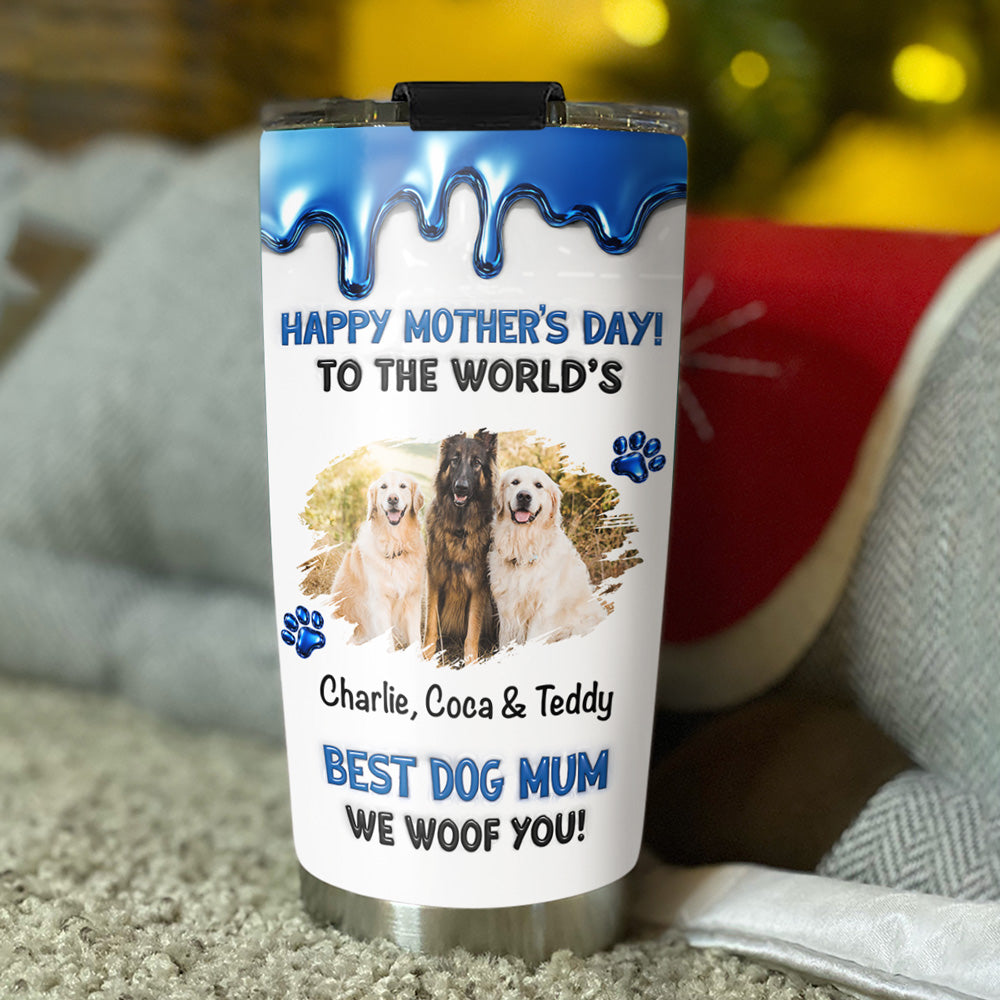 Custom Photo Mother's day Birthday Gifts For Dog Mom, Dog Lovers • Dog Mom Special Day Photo - Personalized Tumbler