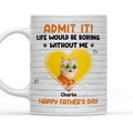 Custom Photo Father's day Birthday Gifts For Cat Dad, Cat Lovers • Admit It Cat Dad Orange Photo - Personalized Coffee Mug