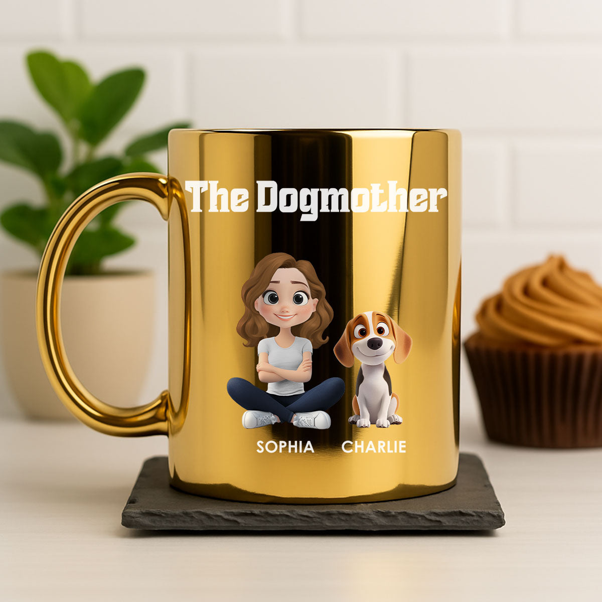 Custom Christmas Birthday Gifts For Dog Mom, Dog Lovers • Dog Mom Luxury - Personalized Metallic Mug