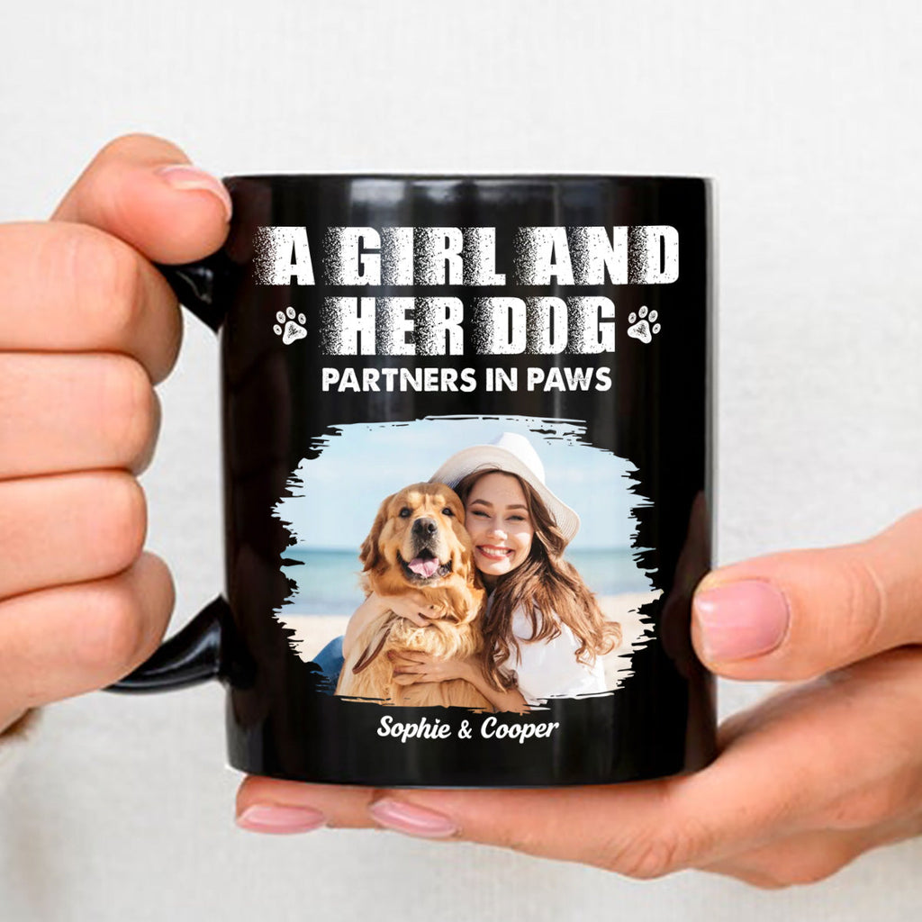 Custom Photo Christmas Birthday Gifts For Dog Mom, Dog Lovers • Best Partner To Me Photo - Personalized Coffee Mug