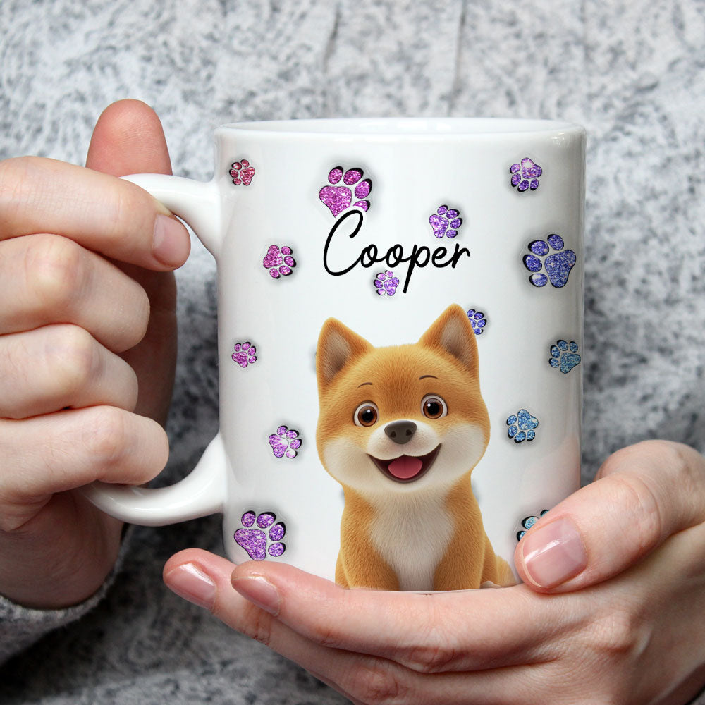 Custom Christmas Birthday Gifts For Dog Lovers • Dog Baby - Personalized 3D Inflated Effect Mug