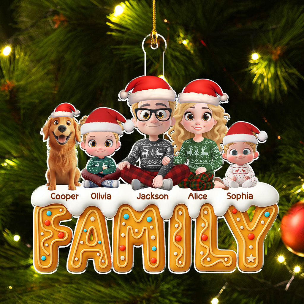 Custom Christmas Decor Home Birthday Gifts For Dog Lovers • Family Of This Year - Personalized Acrylic Ornament