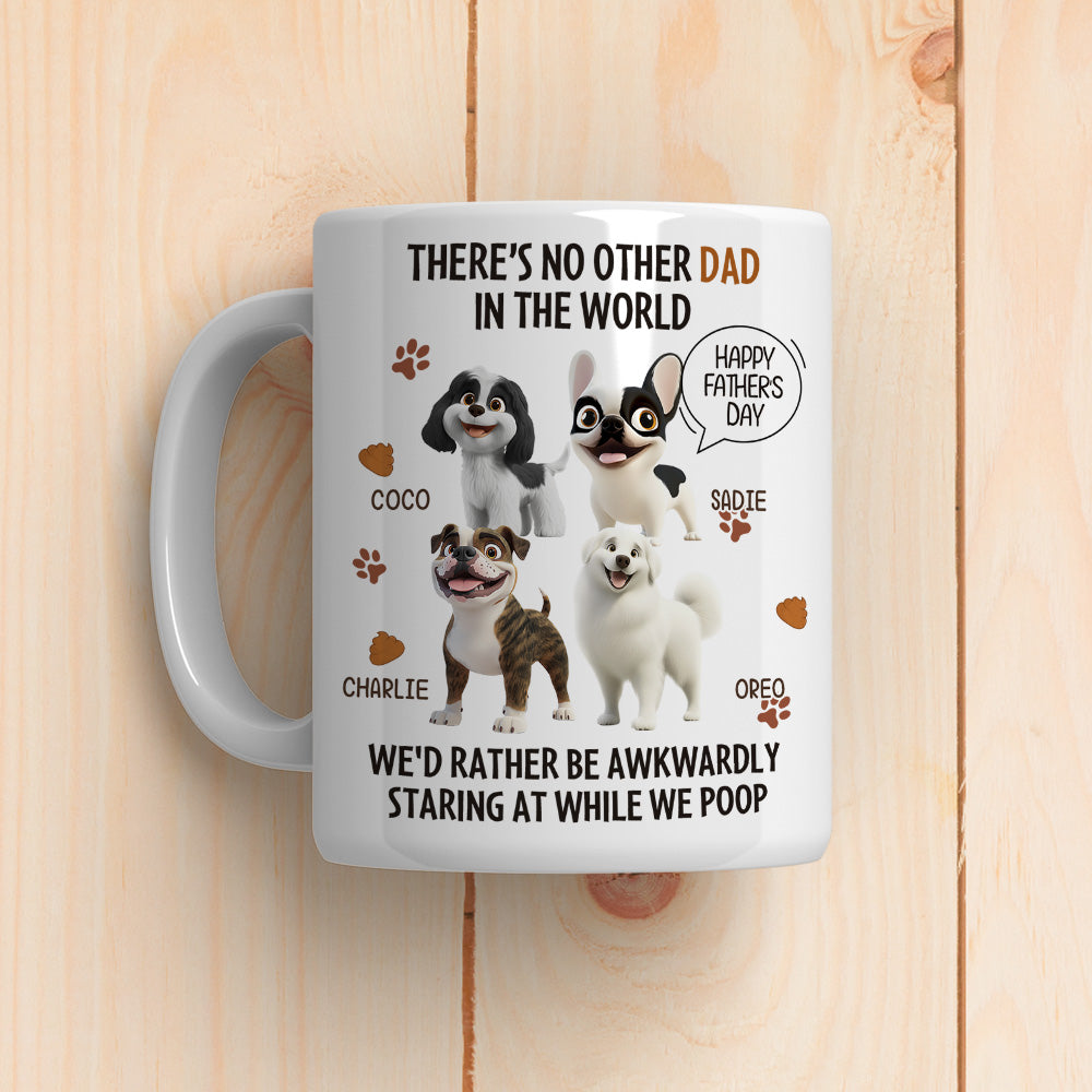 Custom Father's day Birthday Gifts For Dog Dad, Dog Lovers • The Poop Stare - Personalized Coffee Mug