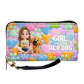Just A Girl Who Love Dogs - Personalized Leather Wallet