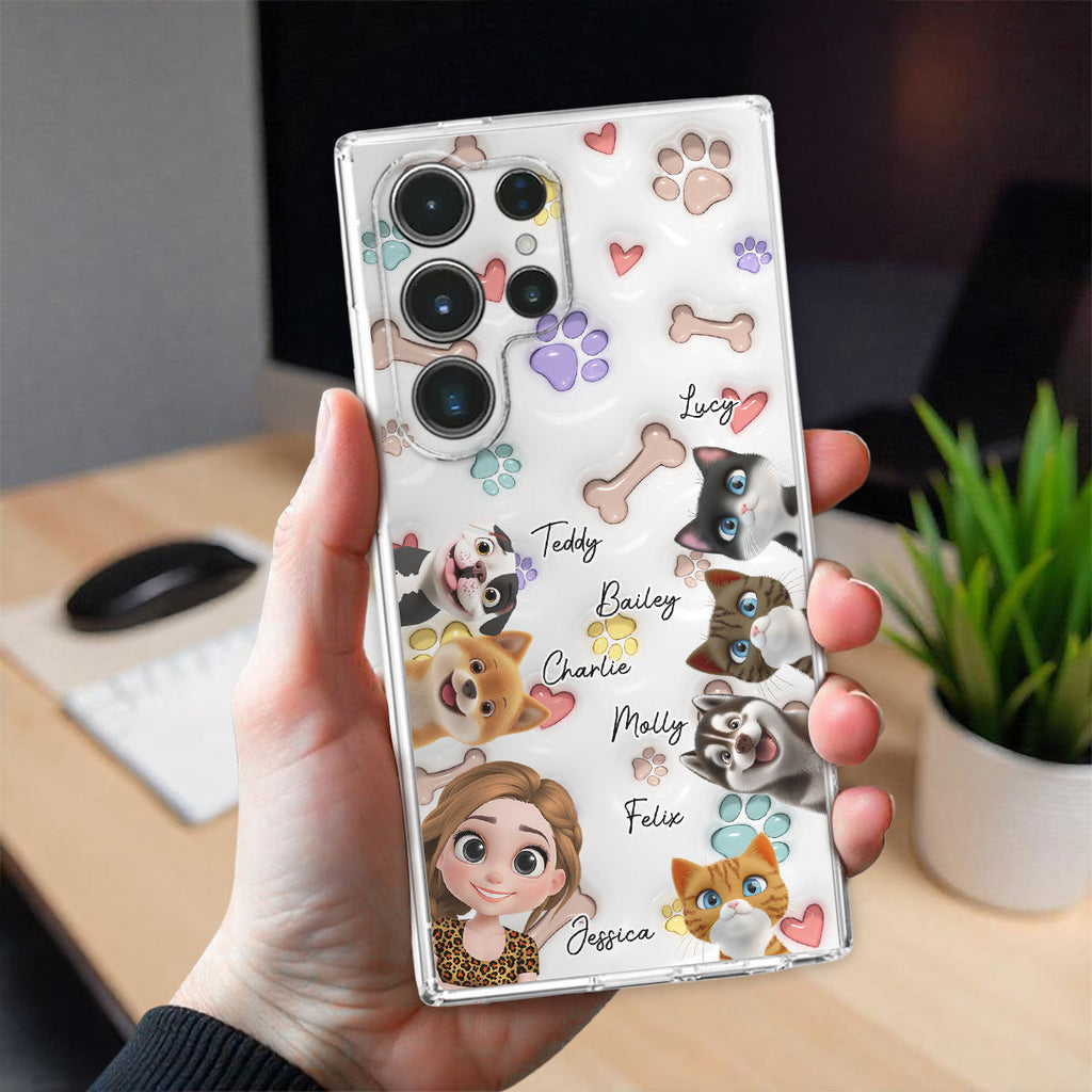 Her Baby Lovely Pets - Personalized 3D Inflated Effect Phone Case