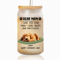 Love You More Than Love Treats - Personalized Glass Can