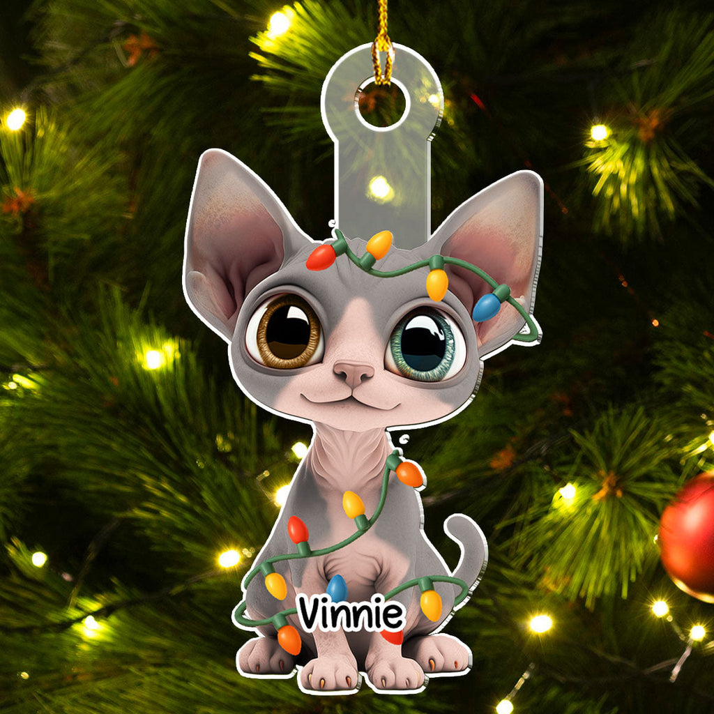 Custom Christmas Decor Home Birthday Gifts For Cat Lovers • Cartoonize Cat - Personalized Acrylic Ornament