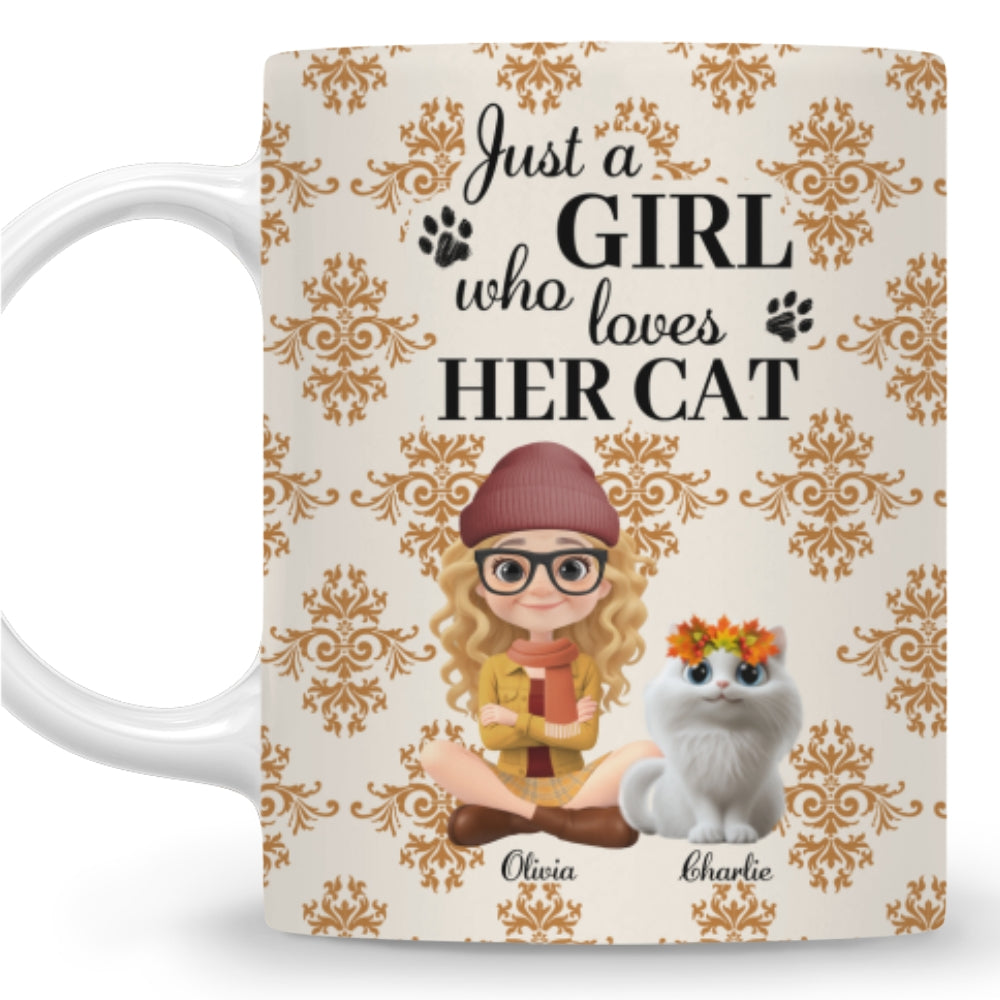 Custom Christmas Birthday Gifts For Pet Mom, Pet Lovers • Pumskin Cat Autumn - Personalized Coffee Mug