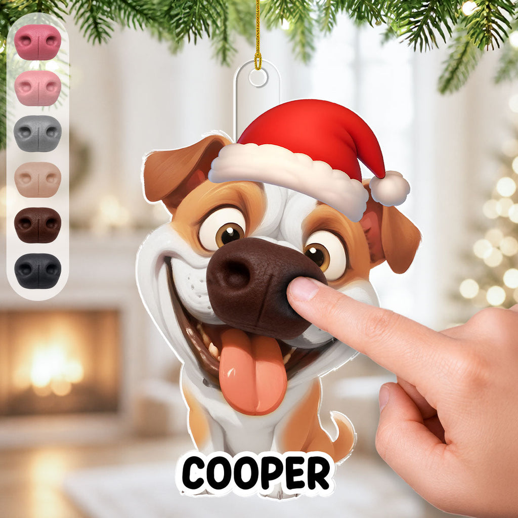 Custom Christmas Decor Home Birthday Gifts For Pet Lovers • Merry Snoutmas - Personalized Nose Squishy Ornament
