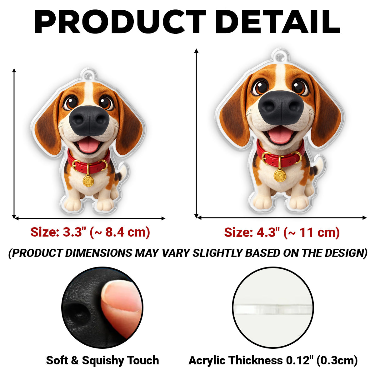 Custom Photo Christmas Birthday Gifts For Dog Lovers • Just One Boop - Personalized Nose Squishy Keychain