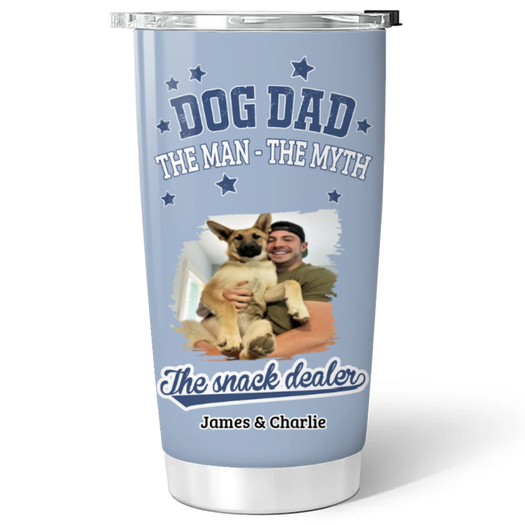 Custom Photo Christmas Birthday Gifts For Dog Dad, Dog Lovers • In The Era Of Parenting Photo - Personalized Tumbler