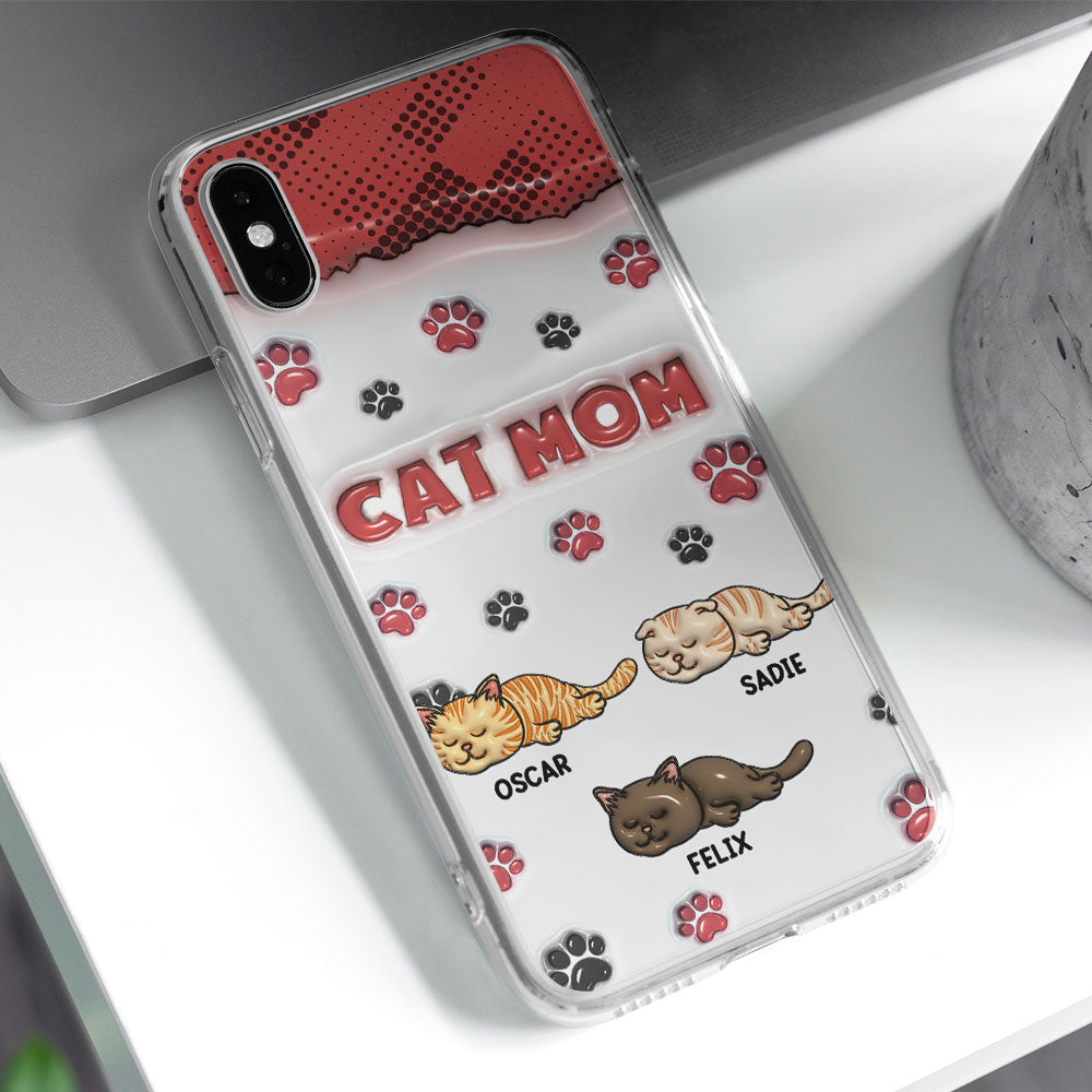 Cat Mom Version - Personalized 3D Inflated Effect Phone Case
