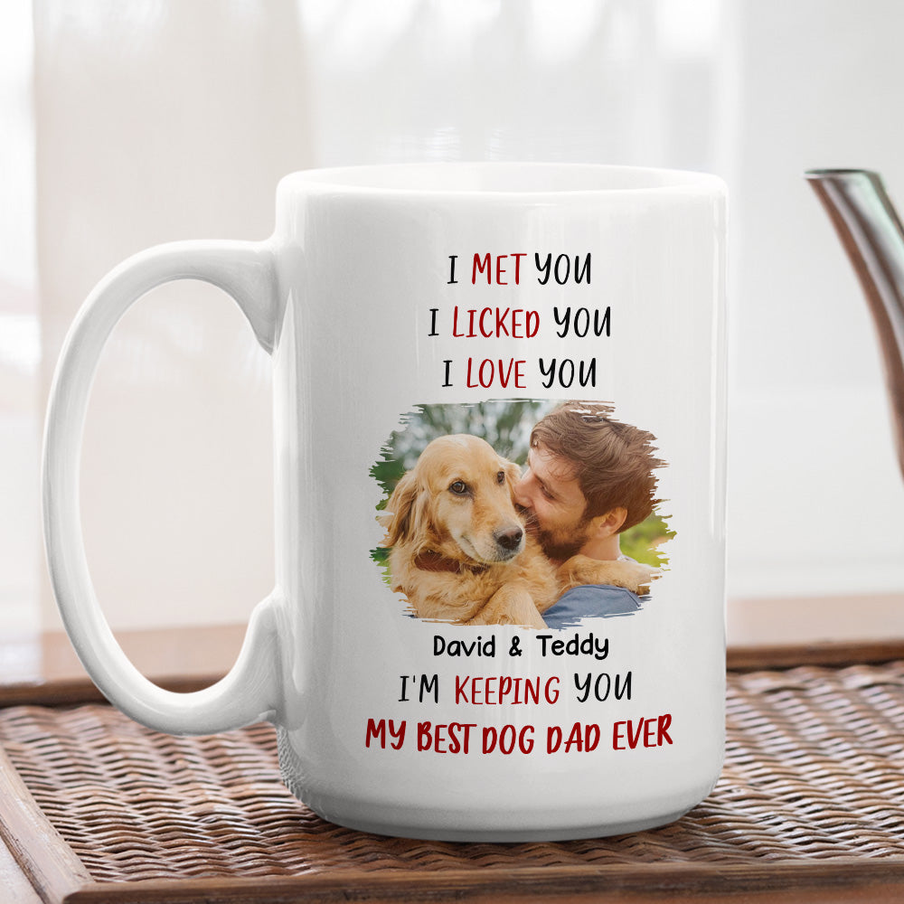 Custom Photo Christmas Birthday Gifts For Dog Lovers • Keeping My Best Dog Mom Photo - Personalized Coffee Mug
