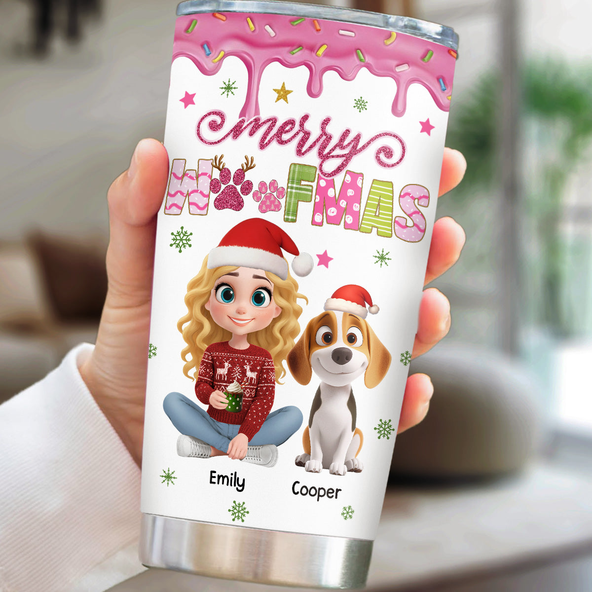 Custom Christmas Birthday Gifts For Dog Mom, Dog Lovers • Cozy Holiday - Personalized Tumbler
